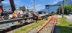 The truck and metre-gauge ramp used for transshipping the Z 892.